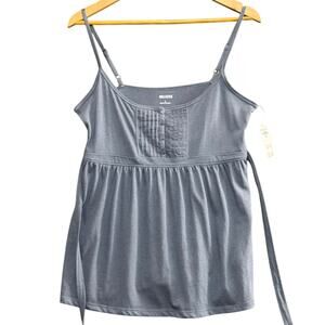 HOLLISTER Easy Scoop Henley Babydoll Top Size L Y2K Babydoll Coastal Soft Girl